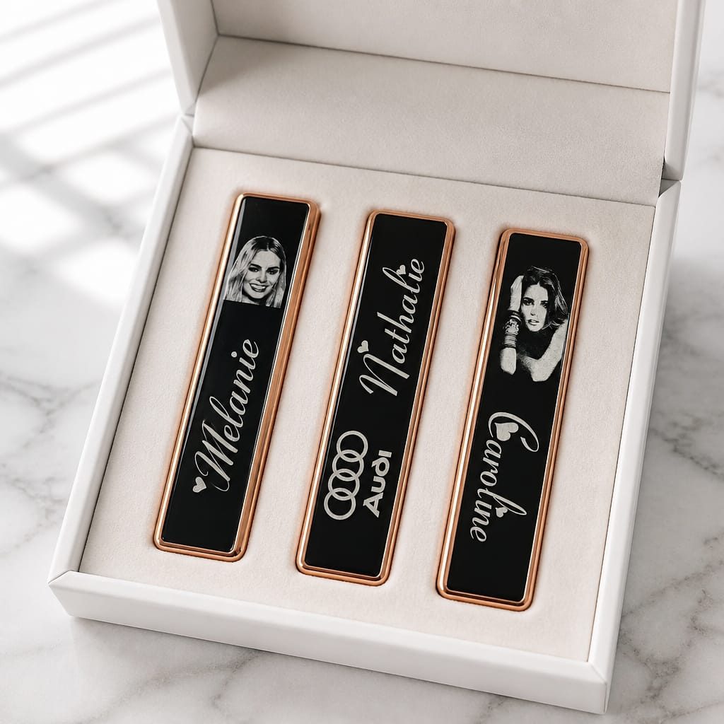 Bunte Feuerzeuge mit Namen-Gravur als Geschenk-Set