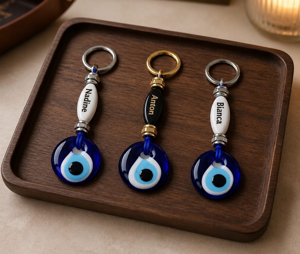 Nazar-Glasaugen und Hamsa-Hand als Schutz-Amulette