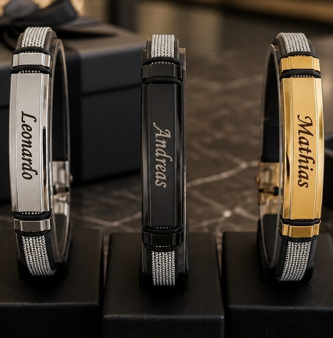 Herren-Armband mit Namen-Gravur