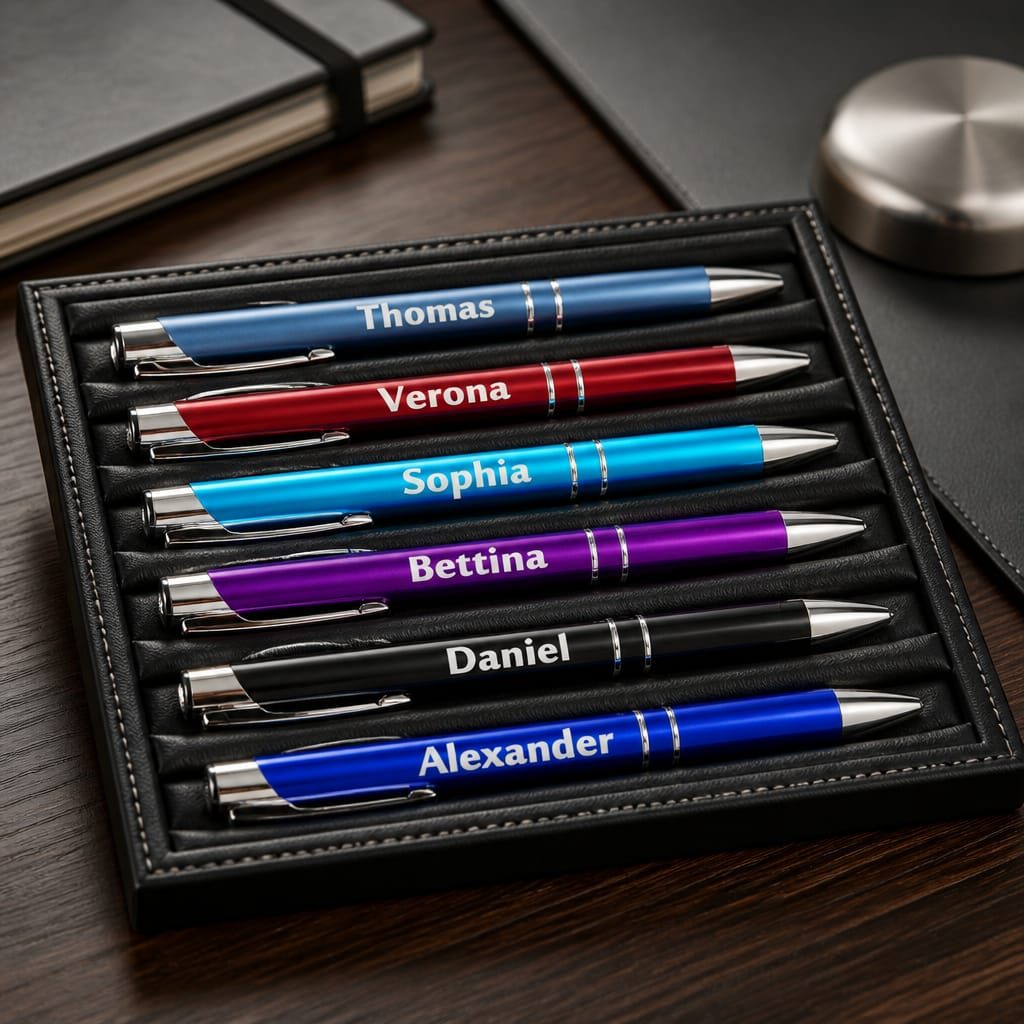 Edle Geschenk-Box mit personalisierten Pens